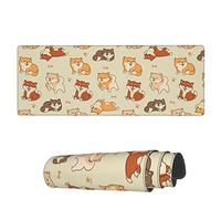 Alfombrilla De Ratón Hermosos Perros Shiba Inu Alfombrilla para Ratón De Oficina Duraderos Mouse Pad Grande, para Portátil, Ordenador, Hogar, 80x30cm