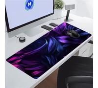 Alfombrilla de Ratón Hojas Color púrpura Azul Oscuro 700x300x3 mm Alfombrilla Ratón XXL Gaming con Bordes Cosidos y Antideslizante Mouse Pad para Jugadores, PC, Oficina
