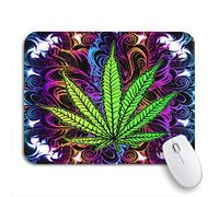 Alfombrilla De Ratón Hojas De Marihuana Hierba De Marihuana Marihuana Ganja Ilícito Narcótico Ilegal Antideslizante Mouse Pad Cómoda Mouse Pad Pequeña, para Ordenador, Portátil, 25 x 30cm