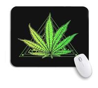 Alfombrilla De Ratón Hojas De Marihuana Hierba De Marihuana Marihuana Ganja Ilícito Narcótico Ilegal Alfombrilla Ratón Ordenador Duraderos Mouse Pad Pequeña, para Oficina, Hogar, 25 x 30cm
