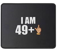 Alfombrilla De Ratón I Am 49 + 1 Middle Finger 50Th Birthday Present Ideas 50Th Birthday Gag Mouse Pad Protector Mousepad Antideslizamiento Alfombra Raton para Trabajo Ordenador Pc 25X30CM