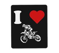 Alfombrilla De Ratón I Heart Love Dirt Bike Mouse Pad Multifuncional Tapete Escritorio Protector Mousepad para Trabajo Pc Ordenador 25X30CM