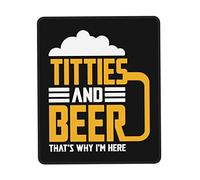 Alfombrilla De Ratón I Love Titties and Beer Party Tapete Escritorio Antideslizamiento Alfombra Raton Protector Mousepad para Oficina Pc Ordenador 25X30CM