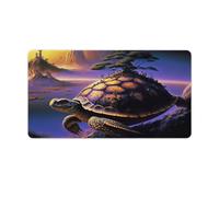 Alfombrilla de ratón impermeable Journey Turtle de 40x75cm con base antideslizante y borde cosido para juegos oficina y trabajo
