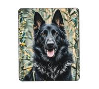 Alfombrilla de ratón impermeable para juegos con base de goma antideslizante, color negro, pastor alemán, alfombrilla de mouse para computadora portátil, lavable, para mesa de oficina, hogar, 25 x 30