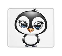 Alfombrilla de ratón impresa con texto en inglés "I Love Penguins" de 7.9 x 9.5 pulgadas, impermeable, antideslizante, base de goma para laptop, alfombrilla de escritorio para decoración de escritorio