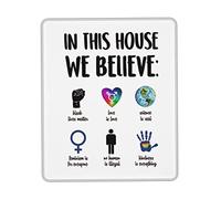 Alfombrilla De Ratón In This House We Believe Mouse Pad Protector Mousepad Multifuncional Alfombra Raton para Oficina Pc Ordenador 25X30CM