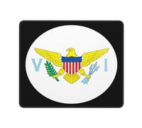 Alfombrilla De Ratón Insignia-Bandera De Las Islas Vírgenes De Los Estados Unidos Moderno Mouse Pad Antideslizante Tapete Escritorio para Juegos Mac Oficina 10X12In