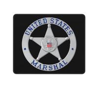 Alfombrilla De Ratón Insignia del Servicio De Alguaciles De Los Estados Unidos Antideslizante Mouse Pad Impermeable Tapete Escritorio para Accesorio Ordenador Juegos 10X12In