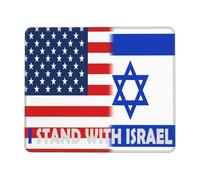 Alfombrilla De Ratón Israel Flag and United States Flag We Stand with Israel Pray For Israel Tapete Escritorio Multifuncional Mouse Pad Duraderos Mousepad para Ordenador Oficina Trabajo 25X30CM
