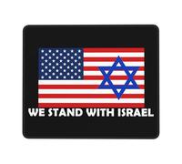 Alfombrilla De Ratón Israel Flag We Stand with Israel Tapete Escritorio Duraderos Alfombra Raton Antideslizamiento Mousepad para Oficina Pc Ordenador 25X30CM