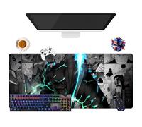 Alfombrilla de ratón Japanese Anime Kaiju No.8. | Alfombrilla de ratón Gamer Extra-Large XL (35,4" × 15,7" × 0,12") | Uso Oficina, Estudio y Hogar | Base antideslizante + Superficie Suave (2)