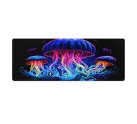 Alfombrilla de ratón Jellyfish para escritorio deslizamiento suave bordes cosidos con control firme goma de alta densidad uniforme 30x80cm