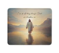 Alfombrilla De Ratón Jesús Cristianismo Alfombrilla Raton Duraderos Moderno Antideslizante Mouse Pad, para Ordenador, Oficina, Portátil, 25x30cm