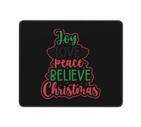 Alfombrilla De Ratón Joy Love Peace Believe Christmas Mousepad Duraderos Alfombra Raton Multifuncional Tapete Escritorio para Trabajo Oficina Pc 25X30CM