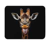 Alfombrilla De Ratón La Jirafa Muestra Su Lengua Protector Escritorio Duradera Mouse Pad con Base De Goma Antideslizante Alfombrilla De Ratón para Oficina Computadora Pc 25X30Cm