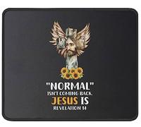 Alfombrilla De Raton La Normalidad No Va A Volver Jesús Es Alfombrillas Cuadradada Antideslizante Mouse Pad con Base De Goma Mousepad para Oficina Pc Computadora L