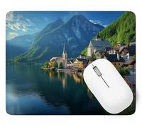 Alfombrilla de Ratón Lago Alfombrilla Ratón, 340 x 280 mm Pequeña Mouse Pad Gaming Cabina, Mejora la Precisión y la Velocidad con Base de Goma Antideslizante y Bordes Cosidos Duradera y Cómoda p1j-990