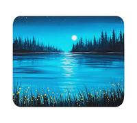Alfombrilla De Ratón Lago Cristalino Que Refleja Un Cielo Iluminado por La Luna 25X30Cm Antideslizante Alfombrilla para Ratón Pequeña Alfombrillas De Mouse para Pc Escritorio