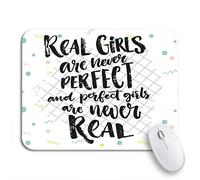 Alfombrilla De Ratón Las Chicas Reales Nunca Son Perfectas Y La Inspiración Sobre Las Mujeres Mouse Pad Pequeña Duraderos Alfombrilla Para Ratón De Oficina, Para Hogar, Portátil, 25 x 30cm