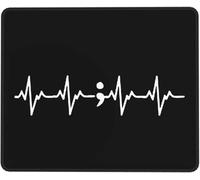 Alfombrilla De Raton Latido del Corazón, Punto Y Coma, Concienciación sobre La Prevención del Suicidio Mouse Pad con Base De Goma Mousepad Gaming Alfombrilla Ratón para Oficina Hogar Pc S
