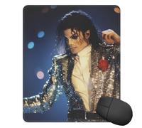 Alfombrilla de ratón lavable con base de goma antideslizante, alfombrilla de ratón Michael Jackson para laptop, computadora, juegos, oficina, hogar, 25 x 30 cm