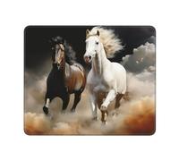 Alfombrilla de ratón lavable para computadora con base de goma antideslizante, diseño de caballo que pasa por las nubes, alfombrilla de ratón para laptop, accesorios de escritorio, alfombrilla de