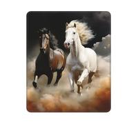 Alfombrilla de ratón lavable para computadora con base de goma antideslizante, diseño de caballo que pasa por las nubes, alfombrilla de ratón para laptop, accesorios de escritorio, alfombrilla de