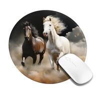 Alfombrilla de ratón lavable para computadora con base de goma antideslizante, diseño de caballo que pasa a través de las nubes, alfombrilla de mouse para laptop, accesorios de escritorio, alfombrilla