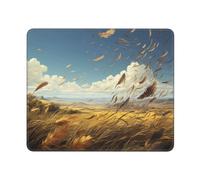 Alfombrilla de ratón lavable para computadora con base de goma antideslizante, el viento sopla plumas, alfombrilla de ratón para laptop, accesorios de escritorio, alfombrilla de mouse para juegos