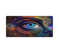 Alfombrilla de ratón lavable Third Eye Journey de 40x90cm con base de goma antideslizante y borde cosido para el hogar la oficina juegos y trabajo