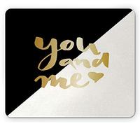 Alfombrilla De Ratón Letras De Amor De Diseño Moderno Tú Y Yo Tema Solo Tú Alfombrilla para Computadora Resistente A La Abrasión Mouse Pad Pequeña, para Oficina, Ordenador, 25x30cm