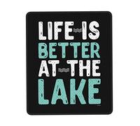 Alfombrilla De Ratón Life Is Better At The Lake Fishing Fishers Tapete Escritorio Duraderos Alfombra Raton Antideslizamiento Mousepad para Pc Trabajo Oficina 25X30CM