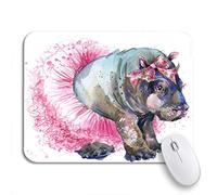 Alfombrilla De Ratón Lindo Hipopótamo Bebé Acuarela Naturaleza Exótica Animales Africanos Antideslizante Mouse Pad Cómoda Alfombrilla para Ratón Gaming, para Ordenador, Oficina, 25 x 30cm