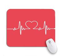 Alfombrilla De Ratón Línea De Latidos del Corazón De Red Health Ritmo Cardíaco ECG Cardiología Alfombrilla para Ratón De Oficina Cómoda Alfombrilla para Computadora, para Hogar, 25 x 30cm