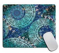 Alfombrilla de Ratón Mandalas Azules Vintage Cuadrados Alfombrilla de