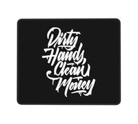 Alfombrilla De Ratón Manos Sucias Hacen Dinero Limpio Alfombrilla para Computadora Cómoda Moderno Antideslizante Mouse Pad, para Oficina, Hogar, Ordenador, 25x30cm
