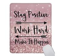 Alfombrilla De Ratón Mantén Una Actitud Positiva, Trabaja Duro Y Haz Que Suceda. Motivación. Alfombrilla para Ratón De Oficina Lavable Mouse Pad, para Portátil, Ordenador, Hogar, 25x30cm