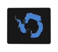 Alfombrilla De Ratón Mapa De La Antártida con Banderas Alfombrilla Gaming Personalizada Moderno Mouse Pad, para Portátil, Ordenador, Oficina, 25x30cm