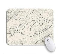 Alfombrilla De Ratón Mapa Topográfico Espacio para Copiar Línea Topografía Contorno Geográfico Alfombrilla Gaming Resistente A La Abrasión Alfombrilla Raton, para Oficina, Ordenador, 25 x 30cm