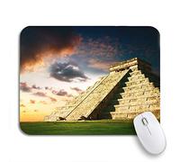 Alfombrilla De Ratón Maravilla Chichen Itza Pirámide Maya Mundo México Ruinas Mayas Alfombrilla Gaming Personalizada Alfombrilla para Computadora, para Hogar, Portátil, 25 x 30cm