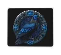 Alfombrilla De Ratón Martillo Vikingo Mjolnir con Pájaro Odín Alfombrilla Ratón Ordenador Moderno Duraderos Antideslizante Mouse Pad, para Portátil, Hogar, Ordenador, 25x30cm