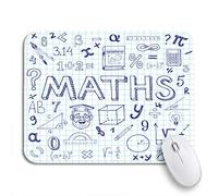 Alfombrilla De Ratón Matemáticas De Clase Doodle Fórmulas Matemáticas Números Y Libro De Ejercicios Antideslizante Mouse Pad Cómoda Alfombrilla para Ratón Gaming, para Ordenador, 25 x 30cm