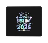 Alfombrilla De Ratón Mi Último Primer Día Clase 2025 Alfombrilla De Ratón Rectangular Lavable Duraderos Mouse Pad, para Oficina, Ordenador, Hogar, 25x30cm