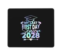 Alfombrilla De Ratón Mi Último Primer Día Clase De 2028 Alfombrilla Ratón Ordenador Duraderos Moderno Mouse Pad, para Oficina, Ordenador, Portátil, 25x30cm