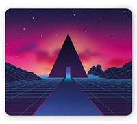 Alfombrilla De Ratón Misteriosa Pirámide Morada De Estilo Y Montañas Alfombrilla Raton Lavable Mouse Pad Pequeña, para Portátil, Hogar, 25x30cm