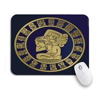 Alfombrilla De Ratón Moneda Del Antiguo Calendario Maya Cultura Mexicana La Civilización Azteca Alfombrilla Para Ratón Gaming Duraderos Antideslizante Mouse Pad, Para Hogar, Portátil, 25 x 30cm