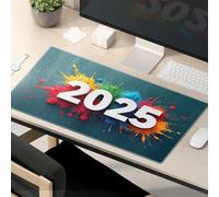 Alfombrilla de ratón motivacional 2025: un año de comienzos coloridos, alfombrilla de escritorio grande grande