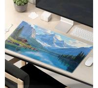 Alfombrilla de ratón motivacional Serene Cabin By The Lake And Mountains Mouse Pad Funny Office Supplies Funny Mouse Pads para el trabajo