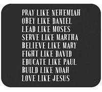 Alfombrilla De Ratón Motivation God Jesus Prayer Pray Obey Lead Serve Believe Love Like Christianty Tapete Escritorio Duraderos Alfombra Raton Antideslizamiento Mousepad para Pc Oficina 25X30CM